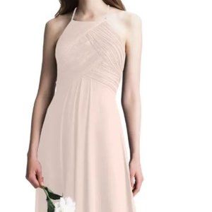 Halter Chiffon A-Line Gown, Petal Pink